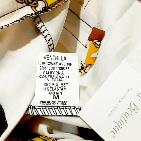 CHAIN Print Multicolored Ankle Pants NWT - Picture 5 of 12